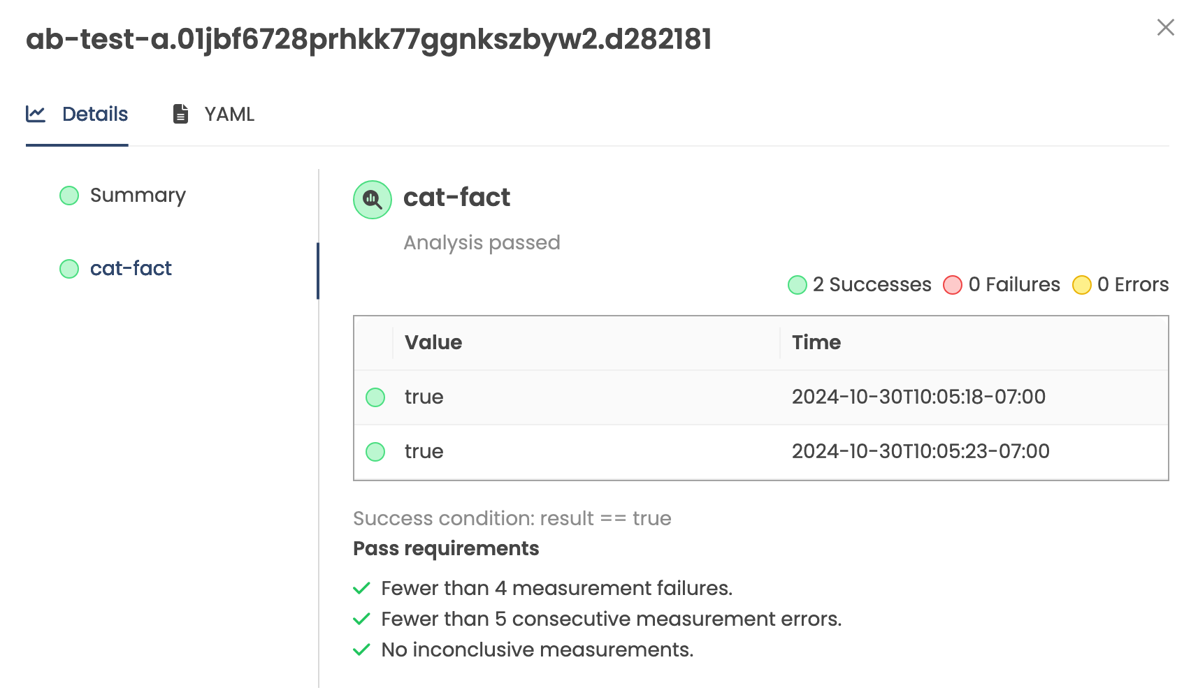 AnalysisRun in Kargo UI