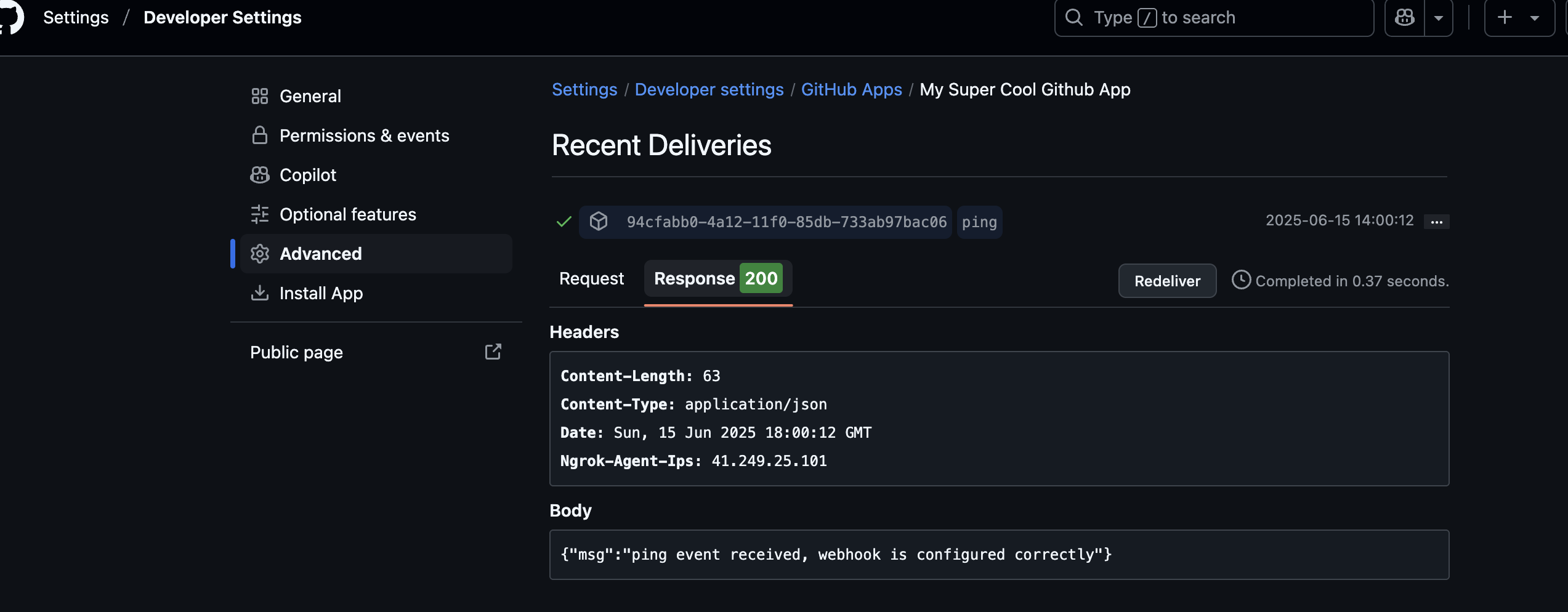Ping Response